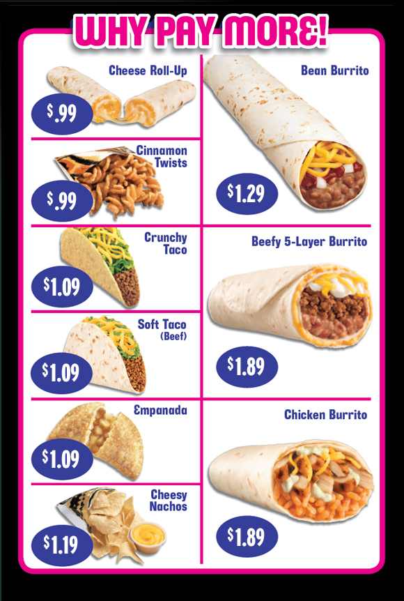 Value Menu Taco Bell, Gas , Blue Rhino, Convenience Store serving